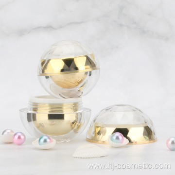 Acrylic plastic material ball shape packaging hand cream jars